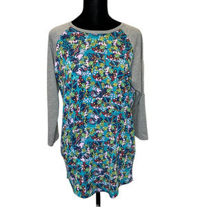 LuLaRoe Disney Minnie Mouse Randy Raglan Baseball Tee